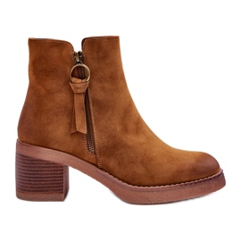 Stivali Classici da Donna in Pelle Scamosciata Marrone Limoso