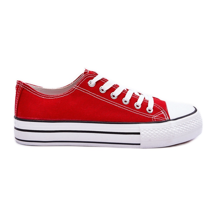 FB3 Sneakers classiche basse con plateau Rosse Jazlyn rosso