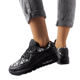 Sneakers nere con inserto fantasia di Brattiro nero
