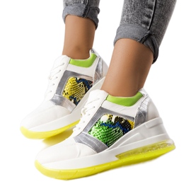 Inna Sneakers con zeppa bianche Irpina bianco
