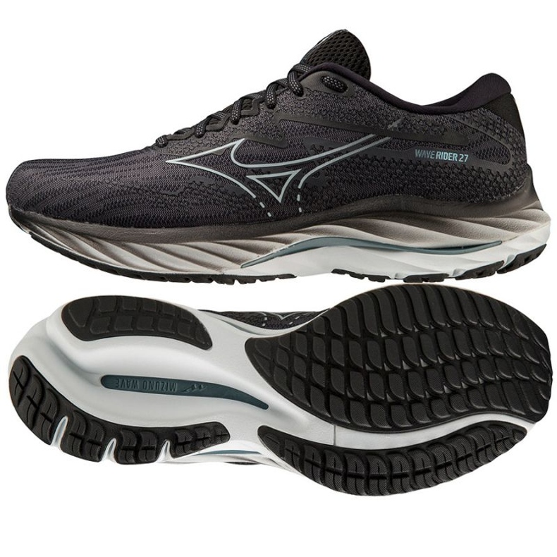 Scarpe da corsa Mizuno Wave Rider 27 M J1GC230302 nero