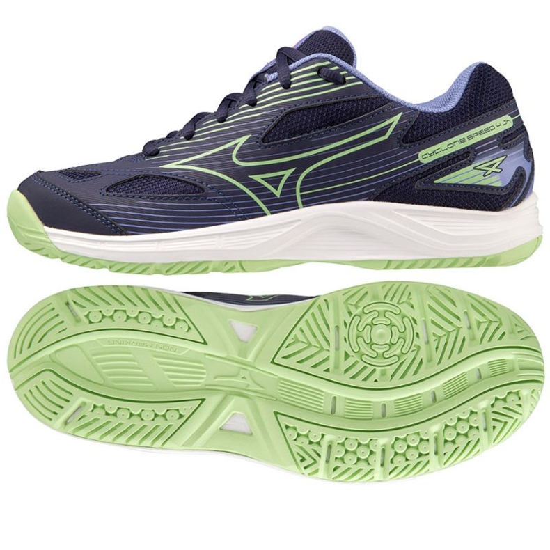 Scarpe da pallavolo Mizuno Cyclone Speed 4 Jr V1GD231011 blu blu