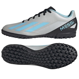 Scarpe da calcio Adidas X Crazyfast Messi.4 Tf M IE4069 grigio sfumature di grigio