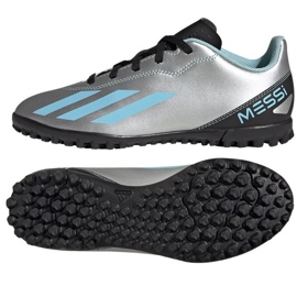 Scarpe da calcio Adidas X Crazyfast Messi.4 Tf Jr IE4068 grigio sfumature di grigio