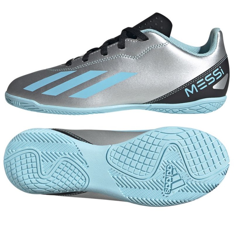 Scarpe da calcio Adidas X Crazyfast Messi.4 In Jr IE4070 sfumature di grigio