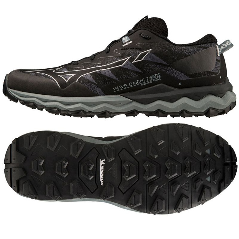 Scarpe da corsa Mizuno Wave Daichi 7 Gtx M J1GJ225651 nero