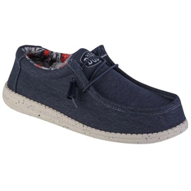 Hey Dude Ehi amico Wally Stretch Canvas M 40022-425 scarpe blu