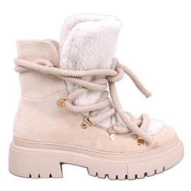 Shea Stivali da neve in montone beige