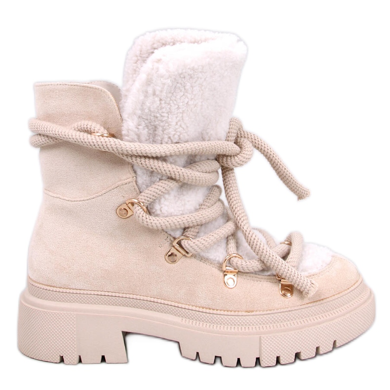 Shea Stivali da neve in montone beige