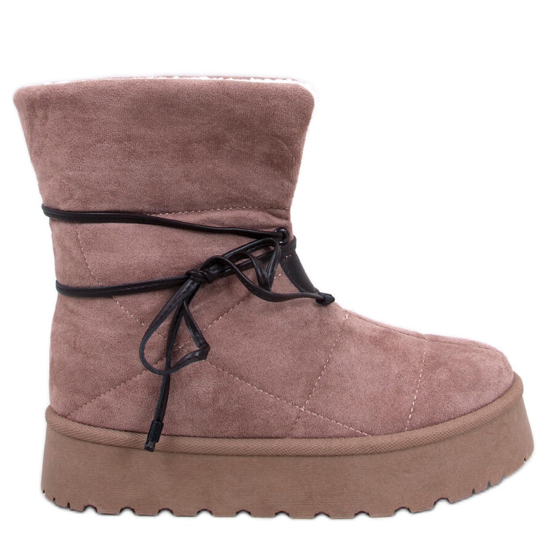 Prezzo Stivali da neve in montone kaki beige