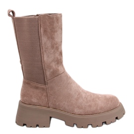 Stivaletti Chelsea alti Seuss Khaki beige