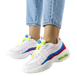 Inna Sneakers bianche con inserti colorati di Joline bianco