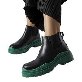 Stivaletti neri su plateau Marinone colorato nero