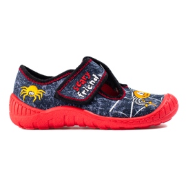 Pantofole ragno nere e rosse di Shelovet blu