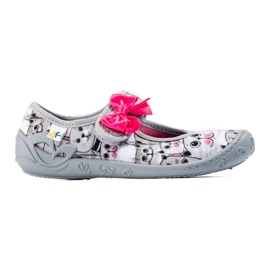 Pantofole grigie per ragazze con fiocco Shelovet grigio