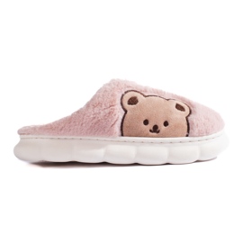 Pantofole da donna con orsetto Shelovet rosa chiaro