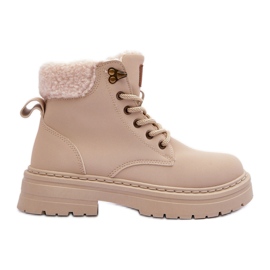 Stivali Da Donna Con Montone Jette Beige Chiaro