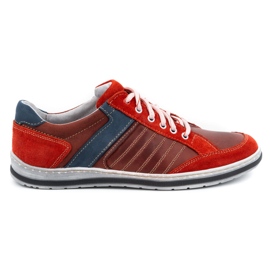 KOMODO Scarpe da uomo in pelle lucida 236K rosso