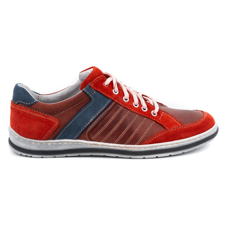 KOMODO Scarpe da uomo in pelle lucida 236K rosso
