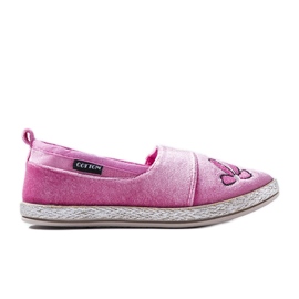 Ballerine in velluto rosa scuro di Patria