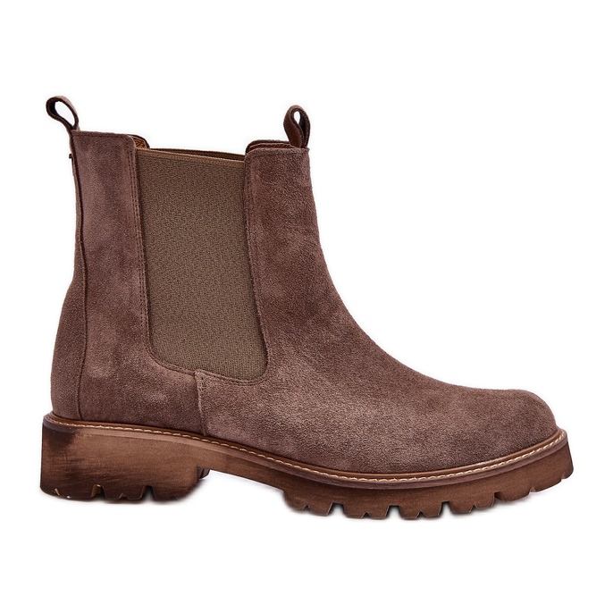 Stivali Jodhpur in pelle scamosciata marrone Nicole 2672