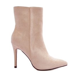 FB2 Stivaletti In Camoscio Eberpia Beige Chiaro