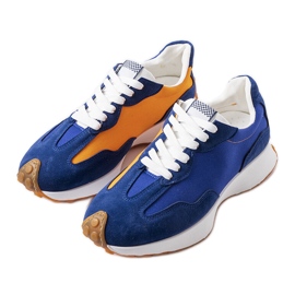Sneakers da uomo di colore blu navy e arancione di Dorolis arancia
