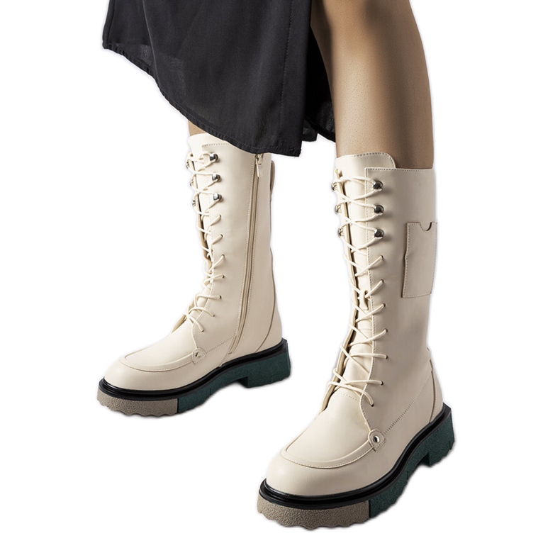 Stivali alti beige di Nebida