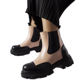 Stivali slip-on neri e rosa di Albany nero