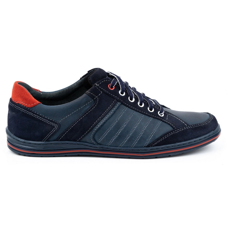 KOMODO Scarpe da uomo in pelle polacca 236K blu