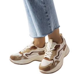 Inna Sneaker sportive cave beige verde