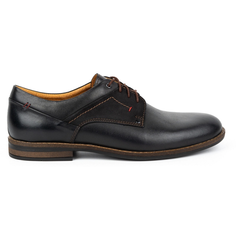 Kampol Scarpe da uomo casual eleganti in pelle 333KAM nero