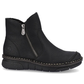 Comodi stivali da donna isolati neri Rieker 73357-00 nero