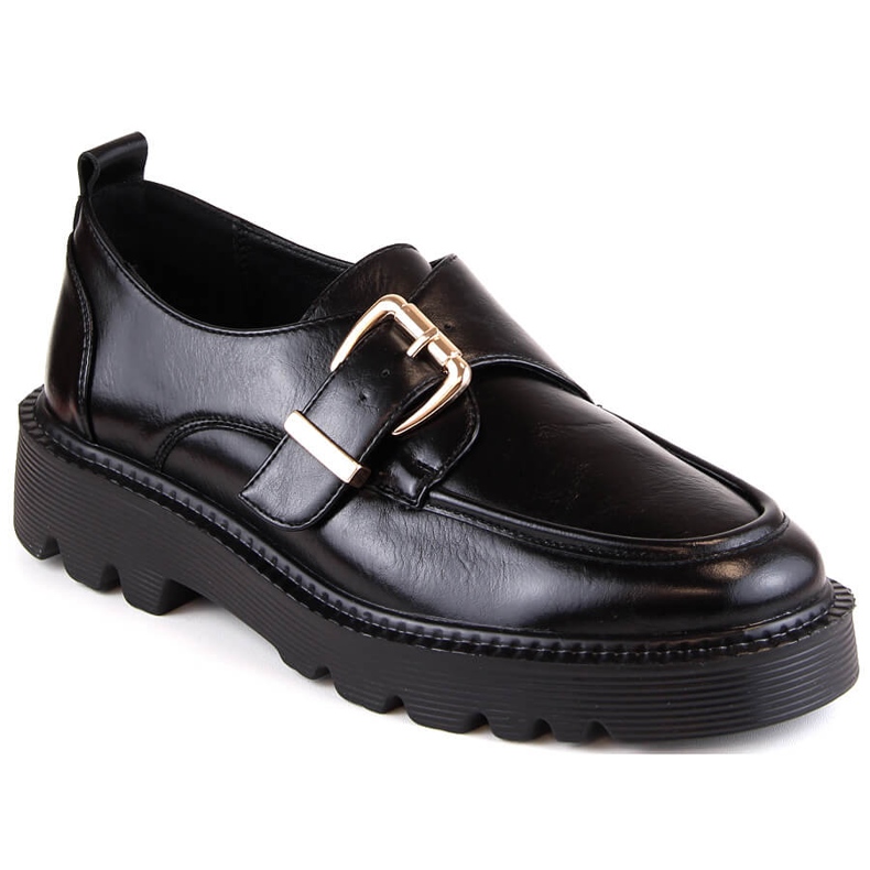 Scarpe da donna con plateau e fibbia nera Vinceza 58184 nero