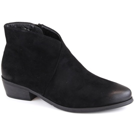 Stivali texani da donna in camoscio nero Potocki SZ12188