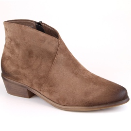 Stivali da cowboy da donna in pelle scamosciata beige Potocki SZ12188