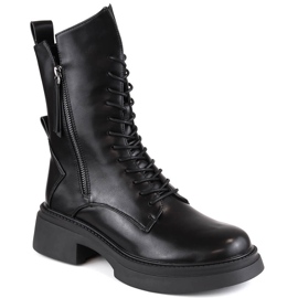 Stivali ufficiali neri da donna D&amp;A S.Barski Collezione Premium MR870-23 nero