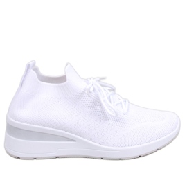 Leakes Scarpe da ginnastica bianche con zeppa bianco