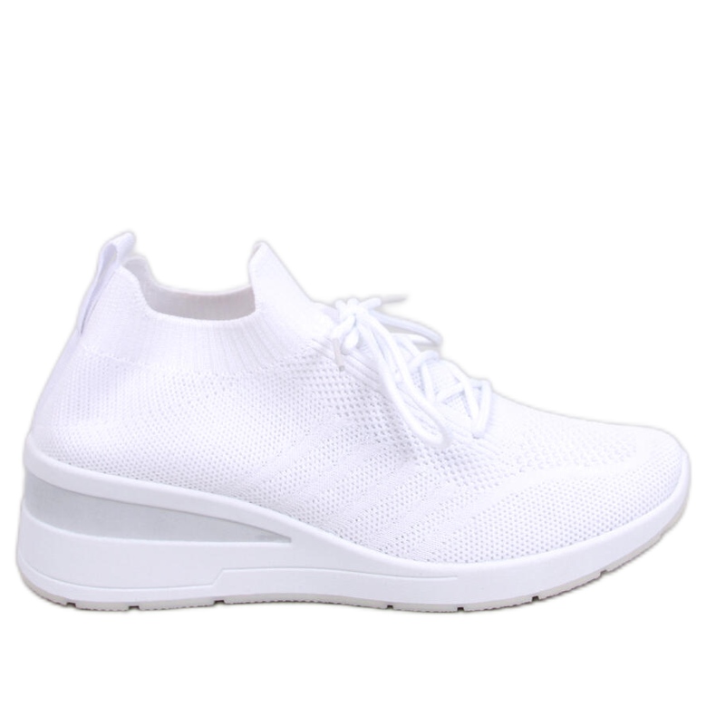 Leakes Scarpe da ginnastica bianche con zeppa bianca