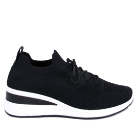 Leakes Scarpe da ginnastica nere con zeppa nero