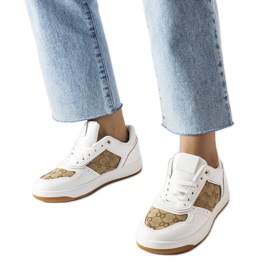 Inna Sneakers bianche decorate con il monogramma Isidor bianca