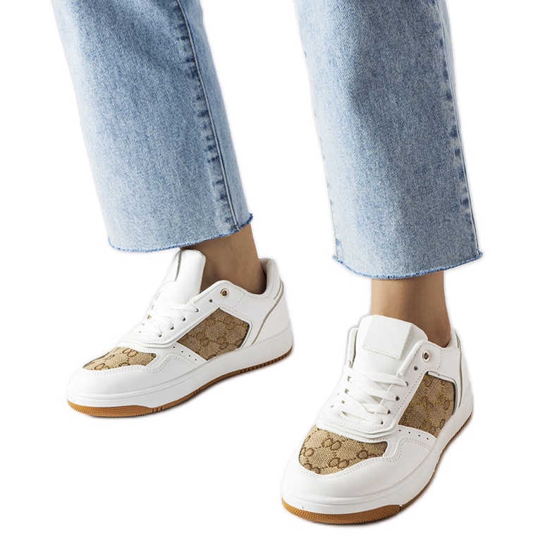 Inna Sneakers bianche decorate con il monogramma Isidor bianca