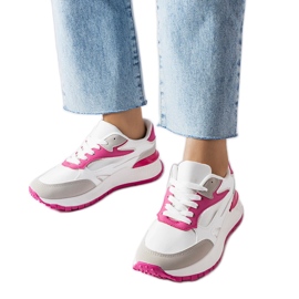 Scarpe da ginnastica bianche e rosa di Batilda bianca