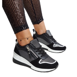 Inna Sneakers con zeppa nere di Fastello nero