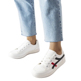 Scarpe da ginnastica piatte bianche di Bonafous bianco
