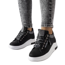 Scarpe da ginnastica nere con zeppa di Birmingham nero