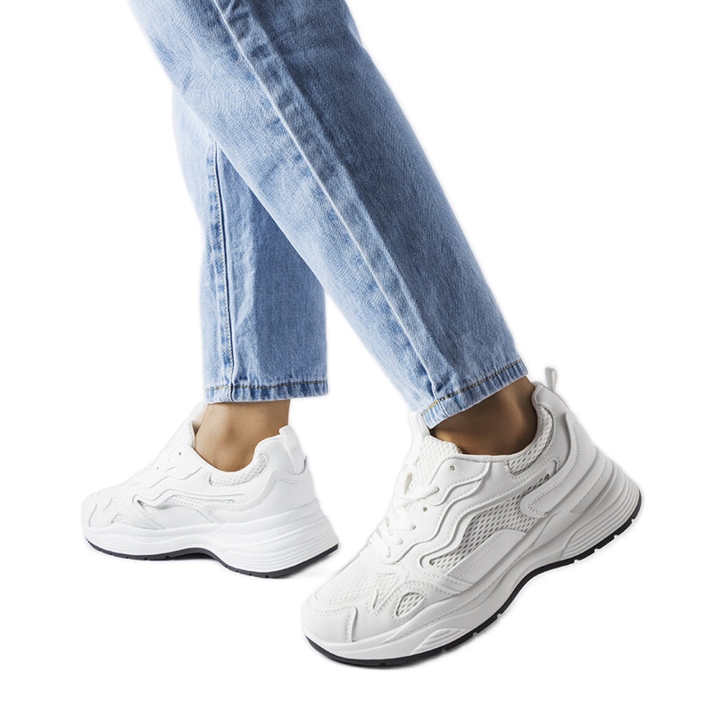 Scarpe da ginnastica sportive bianche cave bianca