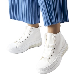 Scarpe da ginnastica alte bianche di Quiet bianca