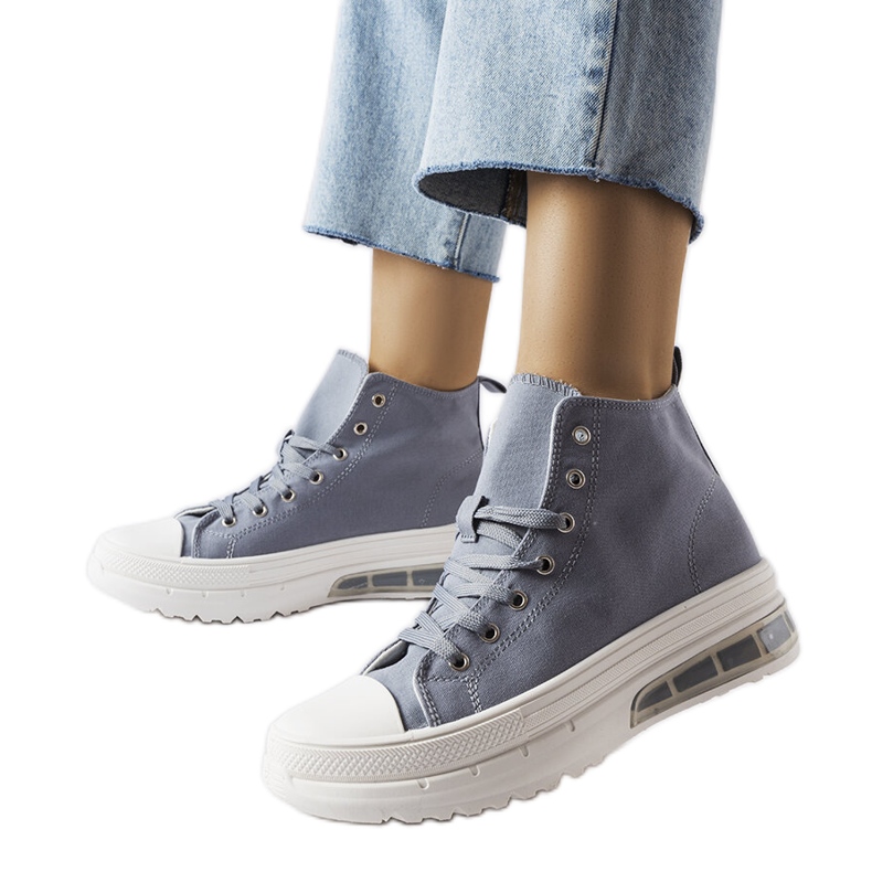 Scarpe da ginnastica alte grigie di Quiet grigio