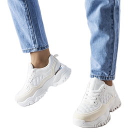 Inna Sneakers bianche con inserto argento di Esquibel bianca